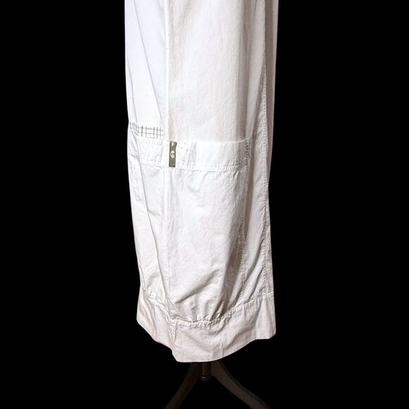 Nicobar Womens White Cotton Casual Midi Dress Small Apron Lagen Relaxed Utility - Picture 12 of 16